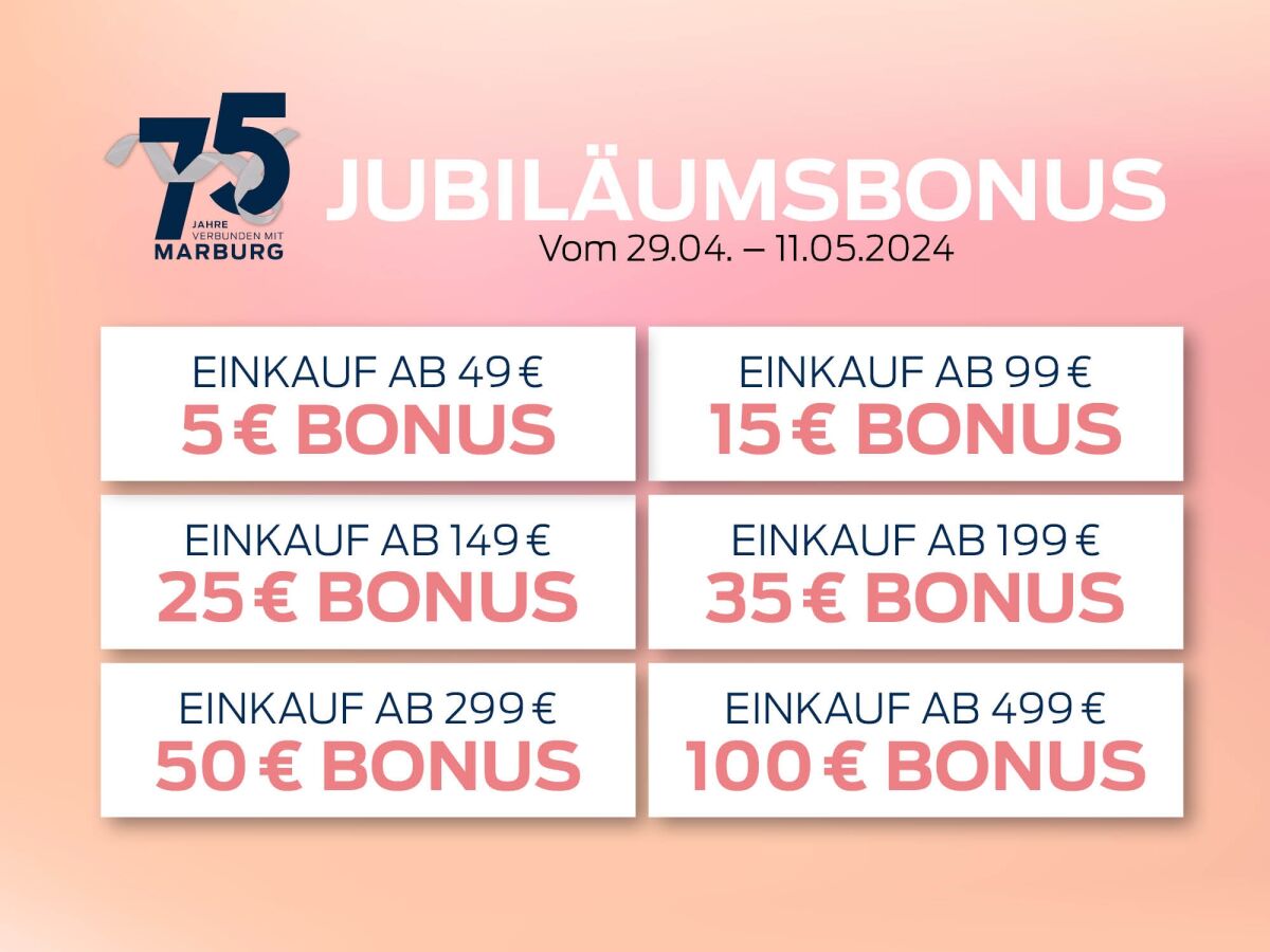 Jubiläumsbonus sammeln 