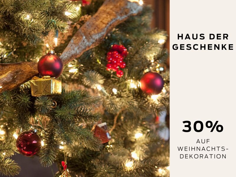 Introbild zu Artikel 30 % auf Weihnachtsdekoration