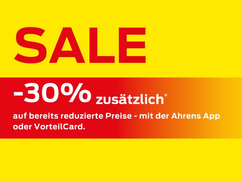 Introbild zu Artikel 30 % EXTRA auf reduzierte Preise